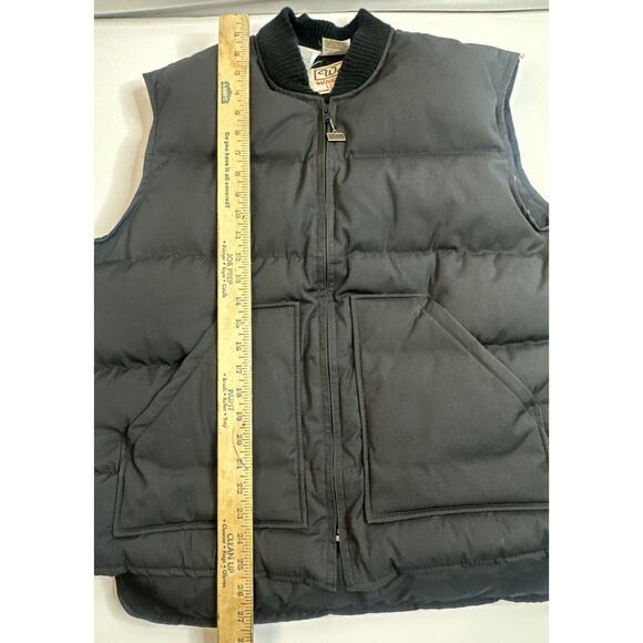 Vintage 80s Walls Blizzard-Pruf Insulated Outerwear Down Puffer Vest Black 46R - Picture 9 of 11